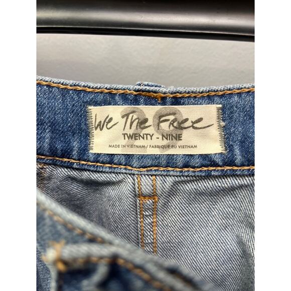 We the Free Skirt Womens size 29 denim Mini raw hem Skater Jean Festival - Picture 3 of 9